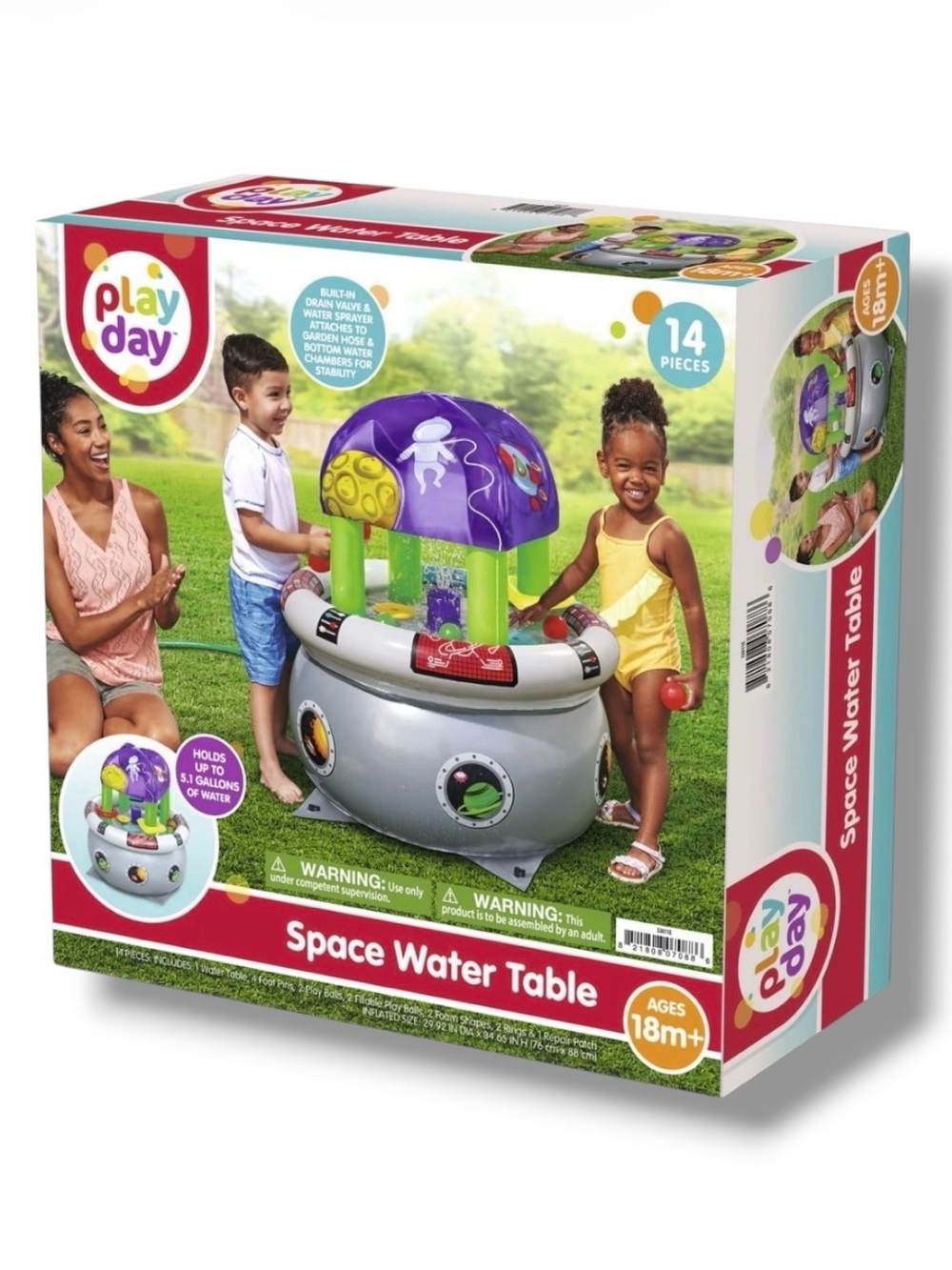 Play Day Space Station Inflatable Kids Water Table - NWT